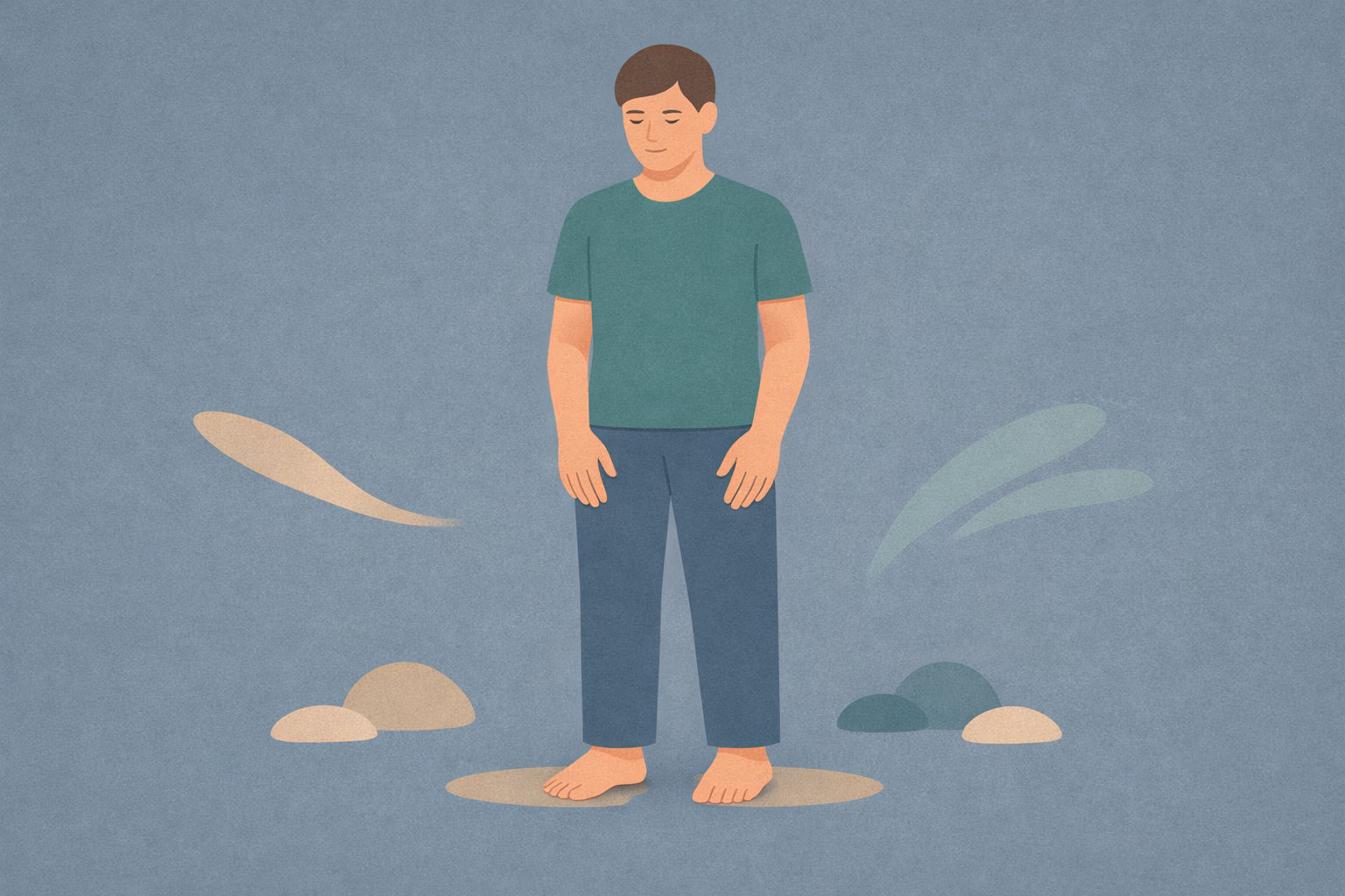 Somatic grounding for anxiety relief