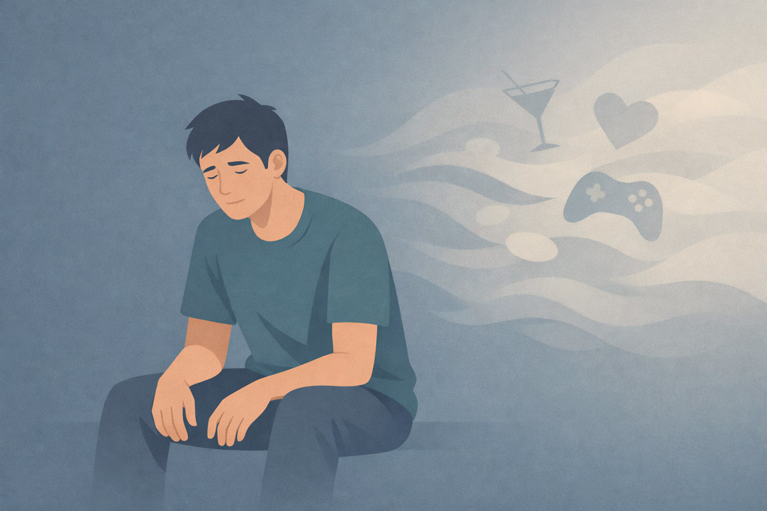 Meaning collapse after excess pleasure