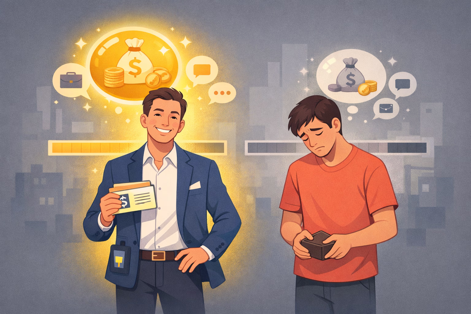 Money comparison salary status