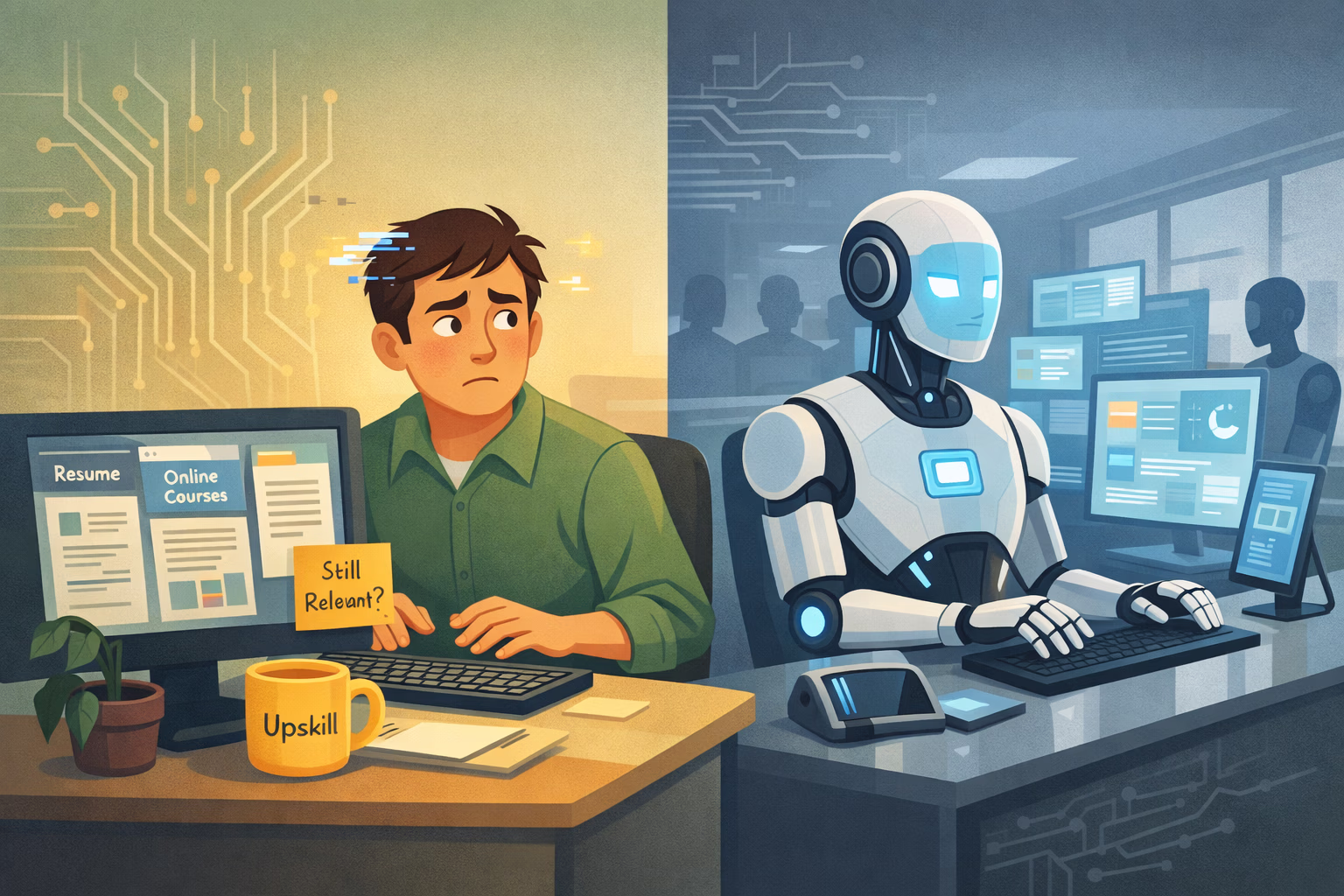 AI replacement anxiety obsolescence fear