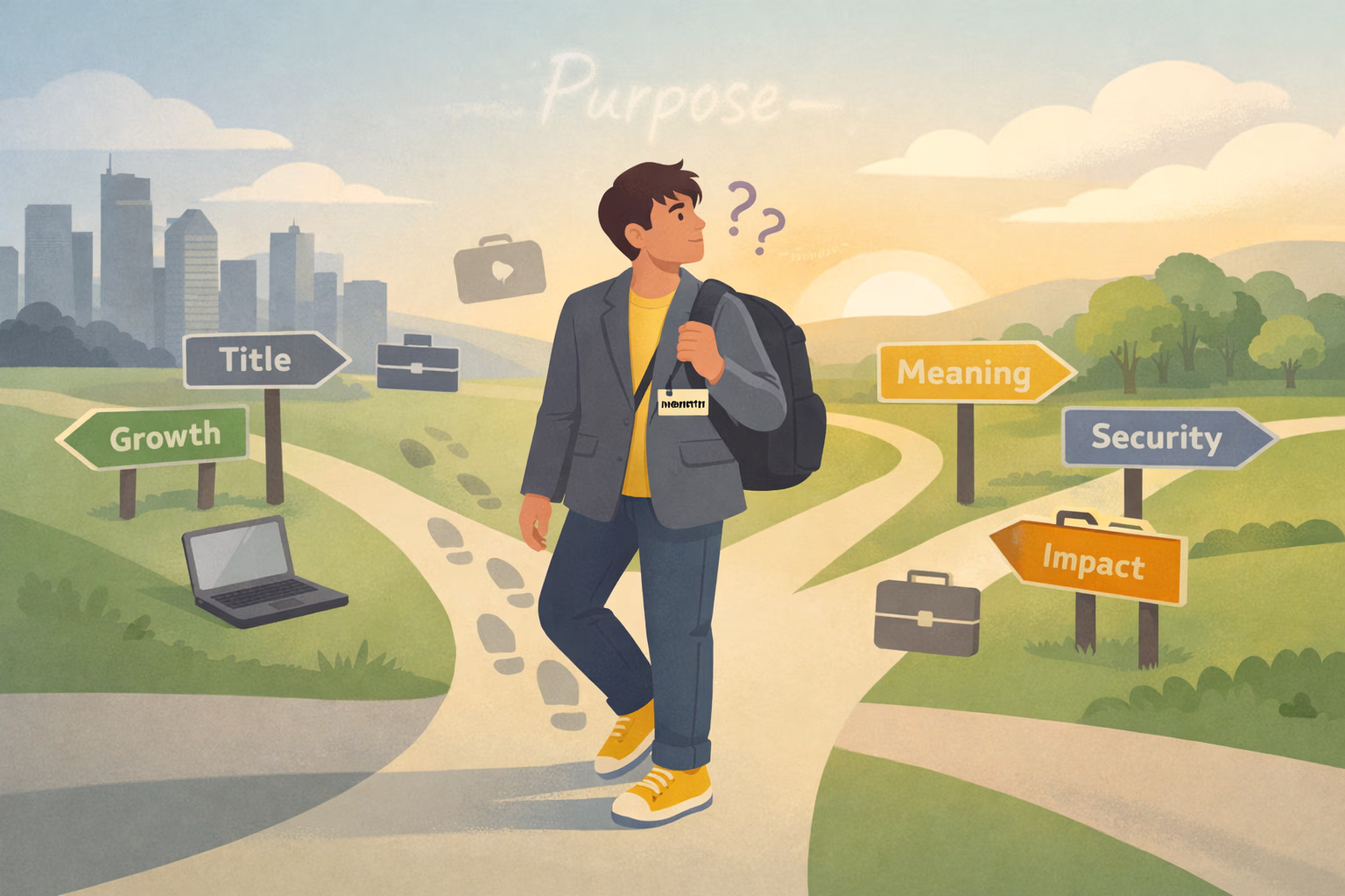 Job hopping search for identity