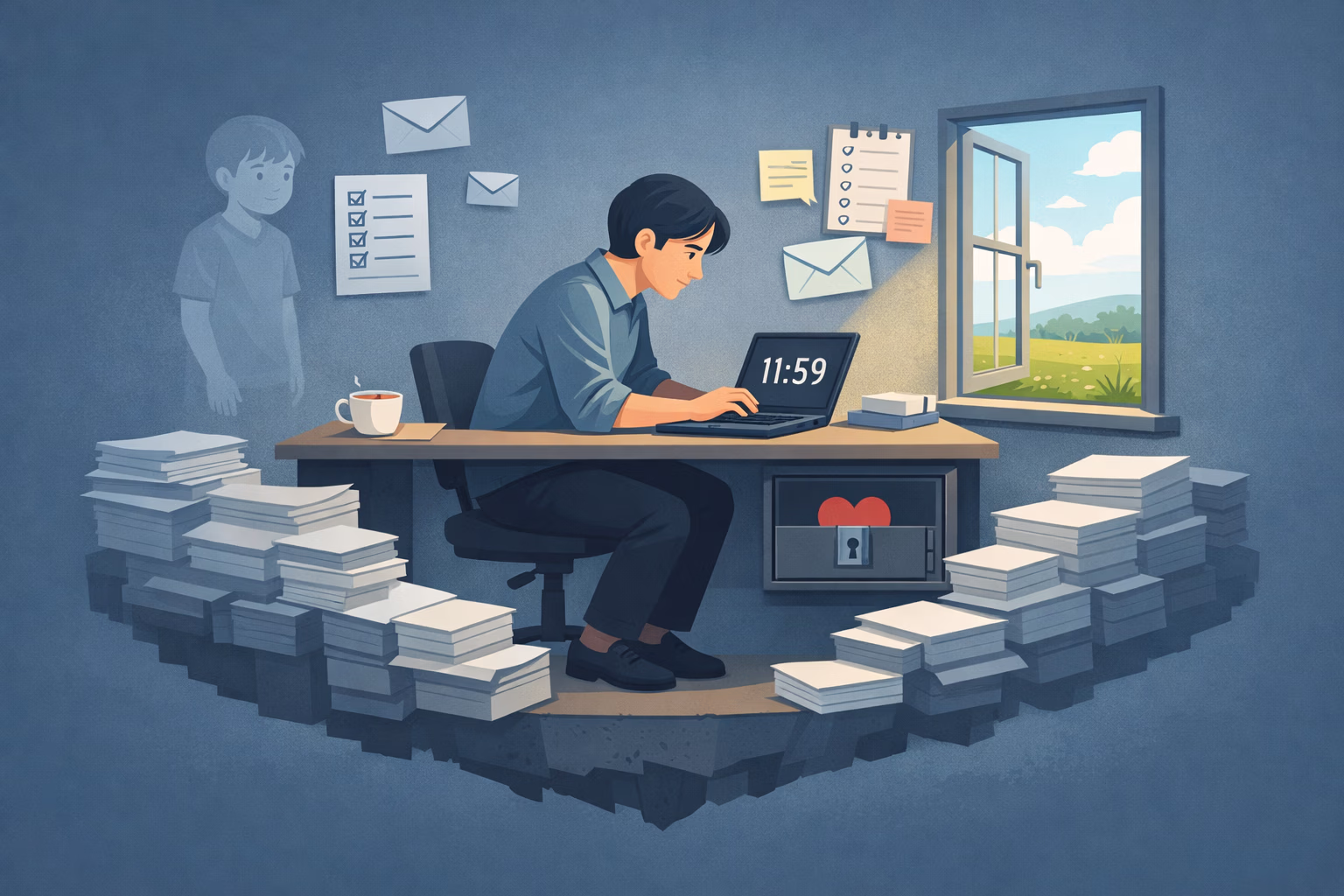 Workaholism escape emotional discomfort