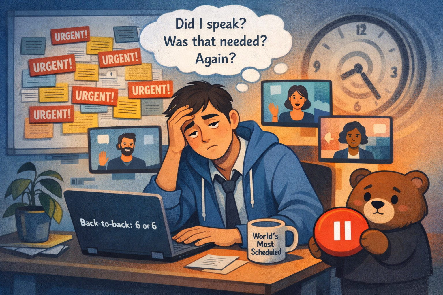 Meeting overload cognitive fatigue