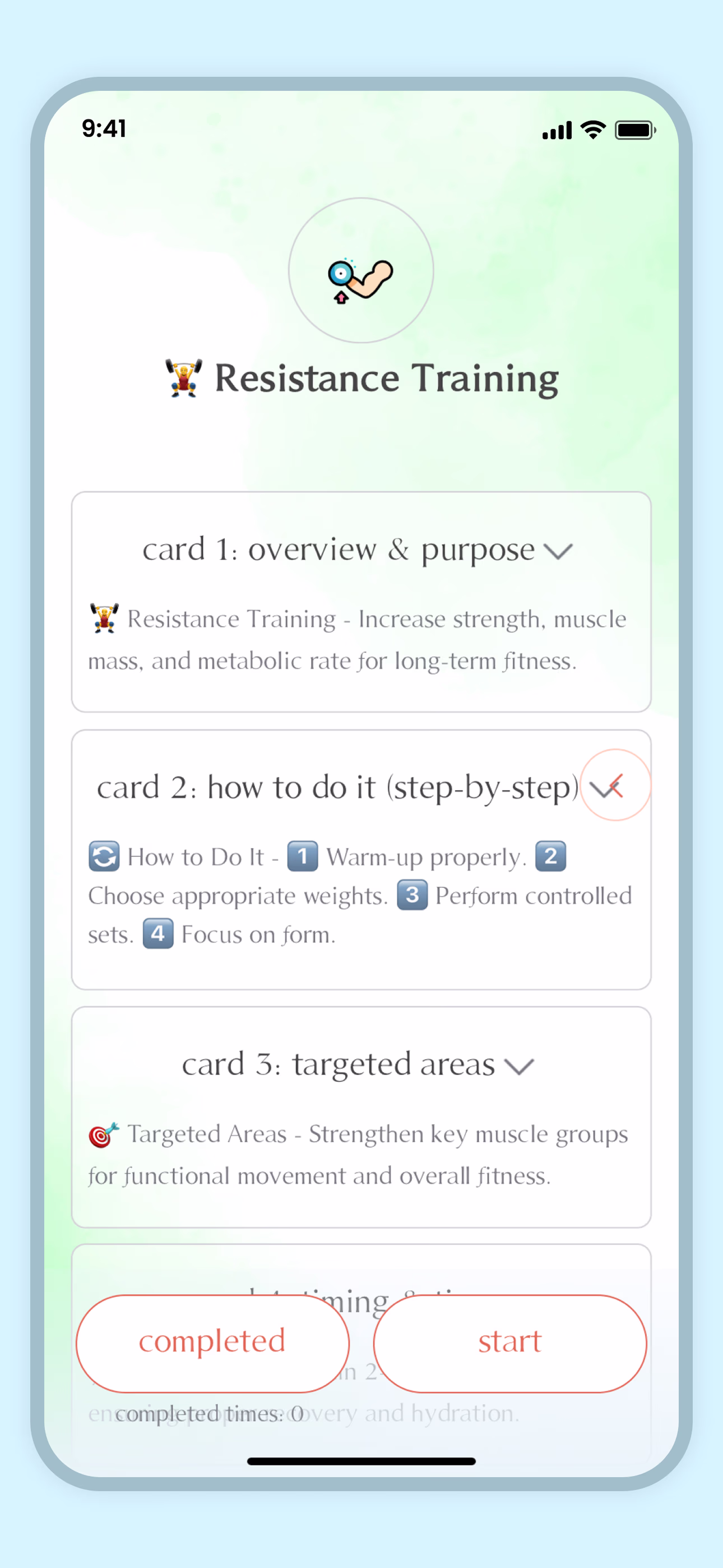 DojoWell app interface